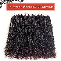 Liang Dian Goddess Box Braids Crochet Hair 24 Inch 8 Packs Crochet Box Braids For Black Women Pre Looped Synthetic Braiding Hair