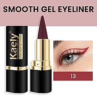 Evpct 1Pcs Dark Red Gel Eyeliner Pencil Eye Black Face Paint Stick Makeup Set Waterproof Matte Cream Crayon Eyeliner Pencil Set