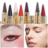 Evpct 1Pcs Dark Red Gel Eyeliner Pencil Eye Black Face Paint Stick Makeup Set Waterproof Matte Cream Crayon Eyeliner Pencil Set