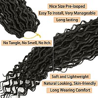 Goddess Locs Crochet Hair 18 Inch 7 Packs Faux Locs Crochet Hair Soft Crochet Locs Boho Locs Crochet Hair Synthetic Hippie Locs