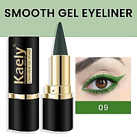 Evpct 1Pcs Dark Green Gel Eyeliner Pencil Eye Black Face Paint Stick Makeup Set Waterproof Matte Cream Crayon Eyeliner Pencil Se