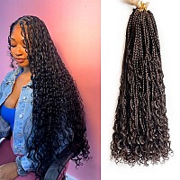 Liang Dian Goddess Box Braids Crochet Hair 14 Inch 8 Packs Crochet Box Braids For Black Women Pre Looped Synthetic Braiding Hair