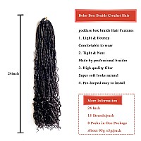 Liang Dian Goddess Box Braids Crochet Hair 14 Inch 8 Packs Crochet Box Braids For Black Women Pre Looped Synthetic Braiding Hair