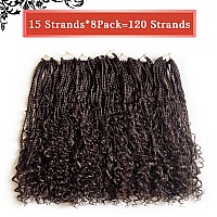 Liang Dian Goddess Box Braids Crochet Hair 14 Inch 8 Packs Crochet Box Braids For Black Women Pre Looped Synthetic Braiding Hair