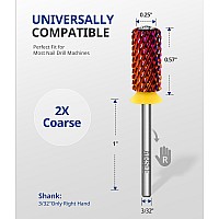 Airsee Tungsten Carbide Acrylic Nail Drill Bit Super Cut Bit Efile Electric File Machine Head Tip For Manicure Polishing Art Rem