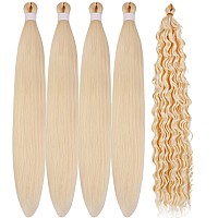 Gozill Blonde Braiding Hair Pre Stretched 613 Boho Braids Kanekalon Prestretched Braiding Hair For Bohemian Hair Ez Braid Micro