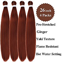 Gozill Ginger Braiding Hair Pre Stretched 350 Boho Braids Kanekalon Prestretched Braiding Hair For Bohemian Hair Ez Braid Micro