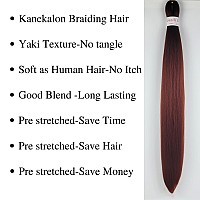 Gozill Ginger Braiding Hair Pre Stretched 350 Boho Braids Kanekalon Prestretched Braiding Hair For Bohemian Hair Ez Braid Micro