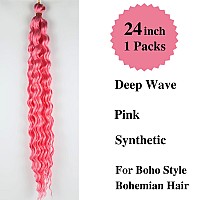 Gozill Pink Braiding Hair Pre Stretched Boho Braids Kanekalon Prestretched Braiding Hair For Bohemian Hair Ez Braid Micro Braidi