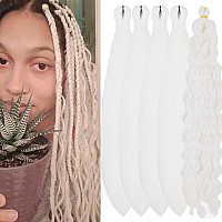 Gozill White Braiding Hair Pre Stretched Boho Braids Kanekalon Prestretched Braiding Hair For Bohemian Hair Ez Braid Micro Braid