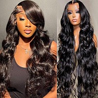 13X6 Hd Transparent Lace Front Wigs Human Hair Pre Plucked 220 Density Brazilian Body Wave Frontal Wigs Human Hair With Baby Hai