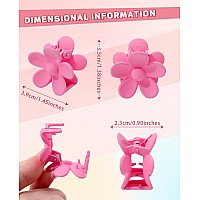 Claw Hair Clips 12Pcs Small Matte Floral Hair Clamps For Thin Hair Styling Accessories Classic For Women Girls