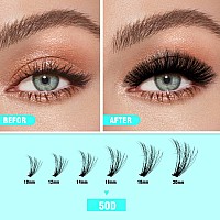 Vavalash Lash Extensions 50D Lash Clusters 1020Mm Individual Thick Eyelash Extension Wispy Volume Clusters Diy Lashes At Home