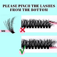 Vavalash Lash Extensions 50D Lash Clusters 1020Mm Individual Thick Eyelash Extension Wispy Volume Clusters Diy Lashes At Home