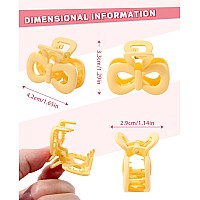 Matte Bow Claw Hair Clips 12Pcs Small Classic Jaw Clamps For Thin Hair Styling Accessories For Women Girls