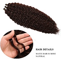 Brown Ocean Wave Crochet Hair Curly Braiding Crochet Hair 26 Inch Long Deep Wavy Crochet Hair Extensions 6Packs 4 Medium Bro