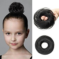 Isheeny Messy Bun Hair Piece 2Pcs 100 Real Human Hair Tousled Updo Extension Natural Curly Messy Bun Elastic Band Hair Bun Hai