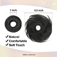 Isheeny Messy Bun Hair Piece 2Pcs 100 Real Human Hair Tousled Updo Extension Natural Curly Messy Bun Elastic Band Hair Bun Hai