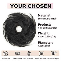 Isheeny Messy Bun Hair Piece 2Pcs 100 Real Human Hair Tousled Updo Extension Natural Curly Messy Bun Elastic Band Hair Bun Hai