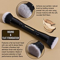 Loryp Foundation Brush Contour Bronzer Brush Double Ended Kabuki Brush For Blending Liquid Powder Concealer Cream