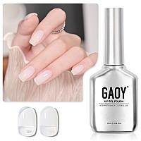 Gaoy Jelly Gel Nail Polish 16Ml Sheer White Translucent Soak Off Gel Polish Uv Light Cure For Nail Art Diy 1439 Creamy White