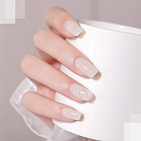 Gaoy Jelly Gel Nail Polish 16Ml Sheer White Translucent Soak Off Gel Polish Uv Light Cure For Nail Art Diy 1439 Creamy White