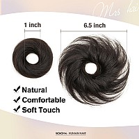 Isheeny Messy Bun Hair Piece 2Pcs 100 Real Human Hair Tousled Updo Extension Natural Curly Messy Bun Elastic Band Hair Bun Hai