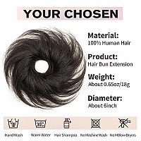 Isheeny Messy Bun Hair Piece 2Pcs 100 Real Human Hair Tousled Updo Extension Natural Curly Messy Bun Elastic Band Hair Bun Hai