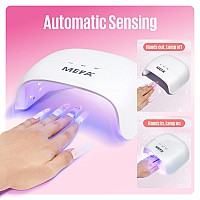 Mefa Uv Nail Lamp 72W Uv Light For Gel Nails With 21Pcs Lamp Beads 3 Timers Uv Dryer For Gel Nail Polish Polygel Fast Curing