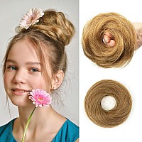 Isheeny Messy Bun Hair Piece 2Pcs 100 Real Human Hair Tousled Updo Extension Natural Curly Messy Bun Elastic Band Hair Bun Hai