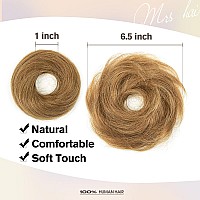 Isheeny Messy Bun Hair Piece 2Pcs 100 Real Human Hair Tousled Updo Extension Natural Curly Messy Bun Elastic Band Hair Bun Hai