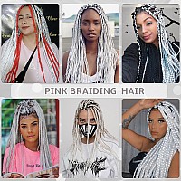 Pre Stretched Braiding Hair 26 Inch Braiding Hair Extensions Hot Water Setting Synthetic Hair Pre Stretched Crochet Braids Hair