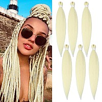 Pre Stretched Braiding Hair 26 Inch Braiding Hair Extensions Hot Water Setting Synthetic Hair Pre Stretched Crochet Braids Hair