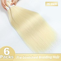 Pre Stretched Braiding Hair 26 Inch Braiding Hair Extensions Hot Water Setting Synthetic Hair Pre Stretched Crochet Braids Hair