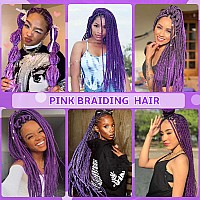 Pre Stretched Braiding Hair 26 Inch Braiding Hair Extensions Hot Water Setting Synthetic Hair Pre Stretched Crochet Braids Hair