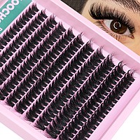 Fluffy Lash Clusters Wispy D Curl Eyelash Clusters 220Pcs Diy 80D Individual Lashes Cluster Eyelash Extensions 1016Mm Natural C