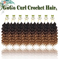 Gogo Curl Crochet Hair 8 Packs Water Wave Crochet Hair 10 Inch Curly Crochet Hair For Women Short Beach Curl Crochet Hair Synthe