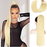 Aisi Beauty Straight Ponytail Extension Drawstring Ponytail Extension 28 Inch Synthetic Hairpiece Pony Tails Hair Extensions Na