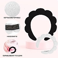 Ruiwen Hair 2Pcs Spa Headband For Washing Face Makeup Headband Bubble Skincare Headbands With Face Wash Wristbands Terry Clot