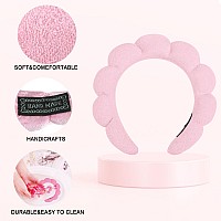 Ruiwen Hair 2Pcs Spa Headband For Washing Makeup Bubble Skincare Headbands With Wash Wristbands