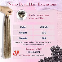 Moresoo Nano Ring Hair Extensions Human Hair Light Brown To Platinum Blonde Highlight Nano Bead Hair Extensions Human Hair Nano