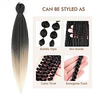 Difunee Prestretched Braiding Hair 30 Inch 8 Packs Ombre Blonde 3 Tones Braiding Hair For Twist Or Box Braids Yaki Texture H