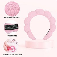 Ruiwen Hair 2Pcs Spa Headband For Washing Face Makeup Headband Bubble Skincare Headbands With Face Wash Wristbands Terry Clot