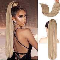 Aisi Beauty 28 Straight Ponytail Extension Drawstring Ponytail Extension Natural Soft Pony Tails Hair Extensions Clip In Ponyt