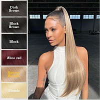 Aisi Beauty 28 Straight Ponytail Extension Drawstring Ponytail Extension Natural Soft Pony Tails Hair Extensions Clip In Ponyt