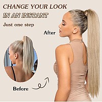 Aisi Beauty 28 Straight Ponytail Extension Drawstring Ponytail Extension Natural Soft Pony Tails Hair Extensions Clip In Ponyt