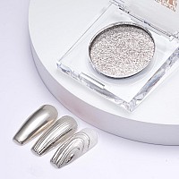 Prettydiva Nail Powder Silvery Chrome Nail Powder Chrome Powder Nail Art Solid Nail Art Powders For Nails