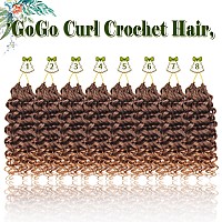 Gogo Curl Crochet Hair 8 Packs Water Wave Crochet Hair 10 Inch Curly Crochet Hair For Women Short Beach Curl Crochet Hair Synthe