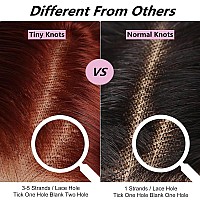 250 Density Upgraded Tiny Knots Reddish Brown 33 Hd Lace Front Wigs Human Hair Colored 22Inch Real Full Large Lace Space 13X4 S