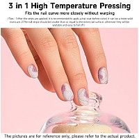 Dukasou Semi Cured Gel Nail Strips 28 Pcs Gel Nail Strips Work With Any Uv Lamp Long Lasting Gel Nail Stickers Full Nail Wraps